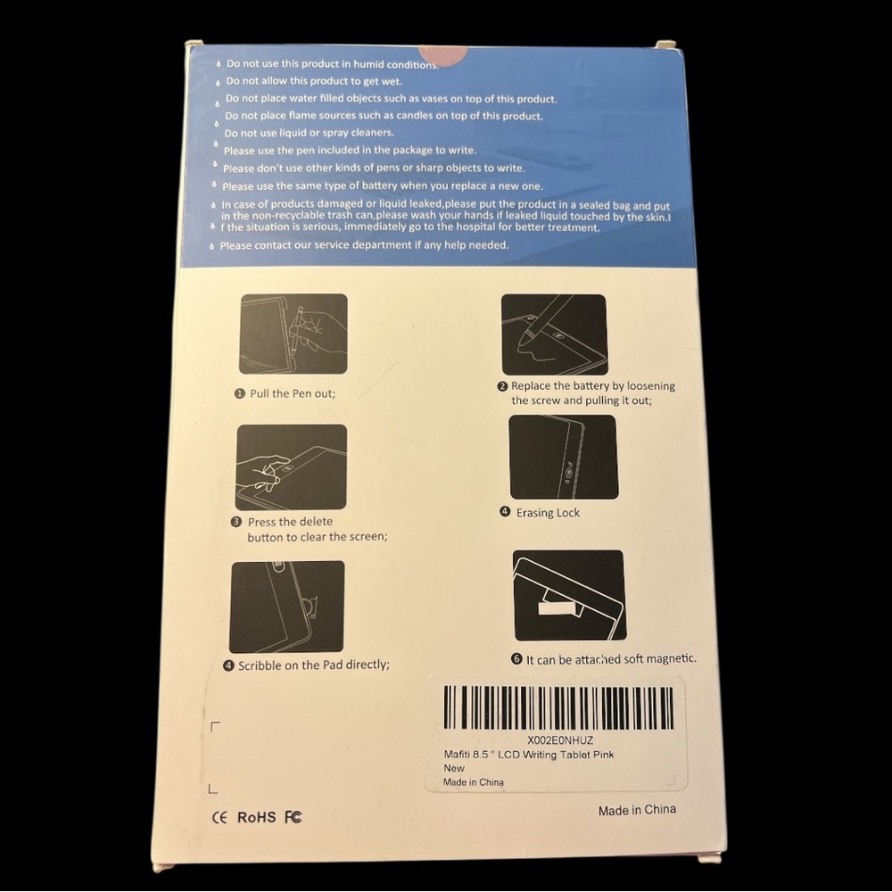 Pink LCD Writing Tablet - Picture 9 of 12